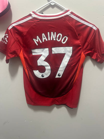 MAN UNITED Home K Mainoo size YOUTH MEDIUM