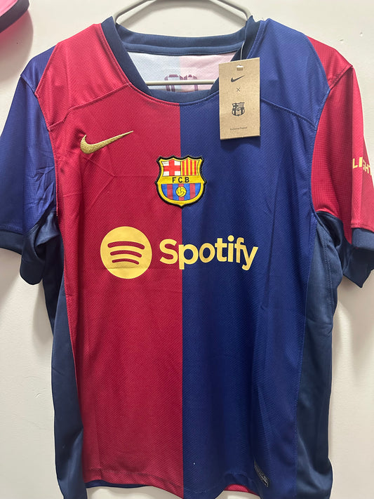 Barcelona ADULT SMALL Lamine Yamal Home Jersey - OLD PLAYER NUMBER
